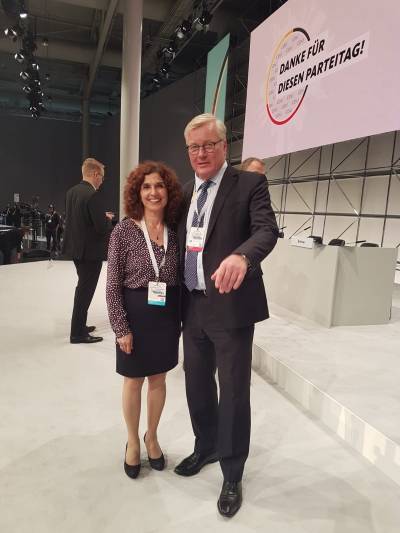 Banafsheh Nourkhiz (Kandidatin für Salzgitter-Lebenstedt und Broistedt) mit dem CDU-Landesvorsitzendem Bernd Althusmann. 