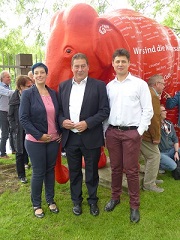 Uwe Lagosky (MdB) mit den beiden Landtagskandidaten Sarah Grabenhorst-Quidde und Eugen Schmidt